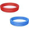 Bestway Piscina Gonfiabile Bambini 3 Anelli Eco Colore Assortito 183x33 cm +2 Anni Giardino 51027