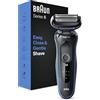 Braun Series 5 Regolabarba Uomo, Rasoio Elettrico Barba, EasyClean, Wet&Dry, Ricaricabile, Rasoio A Lamina Senza Fili, Idea Regalo, 51-B1000s Blu