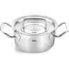 Fissler Casseruola Casseruola, Serie Original-Profi Collection, Capacità 1.4 Litri, Diametro 16 cm, Acciaio inox satinato (esterna)/ Acciaio inox lucidato (interna), Manici ergonomici, Coperchio in metallo, Fondo Fissl