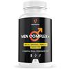 Vyta Naturals Testosterone Uomo - Energia, Prestazioni Fisiche, Vitalità - Con Maca, Tribulus Terrestris, Ginseng Rosso Coreano, L Arginina, Zinco, Vitamine B, D ed E