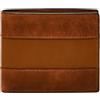 Fossil Portafoglio da uomo Everett, Bifold media in pelle marrone 11,5 cm L x 2,5 cm L x 9,6 cm H ML4400210