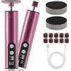 PUGTOW Lima elettrica per piedi, rimuovi calli e duroni 2 in 1, smerigliatrice per unghie, strumento per pedicure, levigatrice per piedi per pelle secca e morta, ricaricabile da 2000 mAh