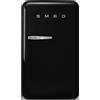 Smeg linea Anni '50 Smeg Frigorifero monoporta con cerniere a destra a libera installazione FAB10RBL6 finitura nero da 55 cm