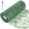 SWAWIS Runner Tavola in Tessuto Non Runner Tavola Moderno 20cmx25M Runner da Tavolo Runner Verde Scuro per Decorazioni Natalizie, DIY, Confezioni, Feste, Matrimoni, Compleanni