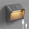 ACMHNC Lampada da Parete Batteria con Sensore Di Movimento, Luce Notturna LED Ricaricabile USB, Lampada da Parete Senza Fili, Dimmerabile, Modalità Linkage, Applique da Parete Magnetica