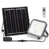 Aigostar Faro Led 50W Grigio con pannello solare IP66 CCT temperatura colore regolabile Dimmerabile con telecomando e con sensore crepuscolare Aigostar