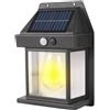 Aigostar Applique Led 10W Nero con pannello solare IP65 Bianco caldo 2700K con sensore crepuscolare e di movimento Aigostar