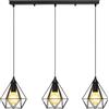 Aigostar Lampadario da soffitto Triple Nero opaco 3 x E27 Aigostar