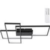 Aigostar Lampadario Led da soffitto geometrico Nero 38W CCT temperatura colore regolabile con telecomando Aigostar