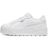 PUMA Sneakers Karmen II in pelle da donna, Scarpe, Bianco/Silver, 37.5