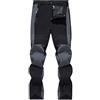 Generic Pantaloni da trekking da donna, impermeabili, in softshell, per attività all'aria aperta, funzionali, antivento, invernali, imbottiti, da sci, da donna, a vita alta, con pantaloni da jogging, Nero , L