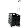 Carrello trasporto pieghevole con cassa nero