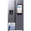 Samsung Frigorifero Side by Side Family Hub RS90F67BET/EF con Dispenser Acqua/Ghiaccio, Wifi con AI Energy Mode, Smart Cooling, SpaceMax, 614 L, LxAxP: 91,2 x 178,4 x 72,6 cm, Metal Inox