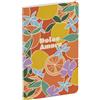 Clairefontaine - 116250C - Mini taccuino rilegato a filo motivo agrumi/righe/Vichy 7,5X12cm 48 pagine uni carta avorio 90g - Collezione Dolce Amore - 6 visual, consegna casuale.