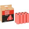 Flamingo Sacchetti cane cacca - 120 pezzi biodegradabili - 22x32 cm - Colore rosa - Flamingo