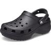 Crocs Donna Classic Platform Clog W Sabot, Black, 38/39 EU