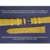 20 MM Cinturino IN Pelle Di Salmone Autentico Giallo Grano Amazing 16 Al Cappio
