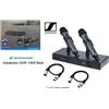 SENNHEISER XSW 1 825 Dual ABand DOPPIO MICROFONO PROFESSIONALE CON DUE 2 PALMARI
