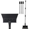 Nircho Pala da giardino multifunzionale, in acciaio resistente, con manico regolabile, nero, 12,7 cm di larghezza x 12,7 cm di lunghezza x 2,5 cm di altezza, 800 grammi
