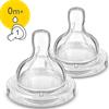 PHILIPS SPA Philips Avent Tettarelle Classic+ Anti Colica 0m+ in Silicone Prime Poppate 1 Foro 2 Pezzi