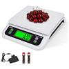 LICHUXIN Bilancia da Cucina 30kg/66lb con Funzione PCS e Tare Bilancia Cucina Digitale per Panifici e Mense Pasticceria Bilancia Professionale per Alimenti con Grandi Display LCD E 6 unità Bianco