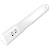 REV PENTA - Barra luminosa a LED, con 2 prese e interruttore, 15 W, 76 cm, colore: Bianco