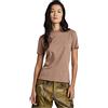 G-STAR Donna Puff Logo Slim T-Shirt, Marrone (chocolate berry D22761-336-B113), S