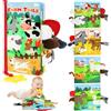 BBWOO Libri di Stoffa Neonato, Giochi 0-3-6 Mesi, Accessori utili, Tummy Time, Libri tattili Bambini, Giochi dentizione Animale da Fattoria