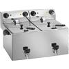 Amitek Friggitrice Elettrica Da banco doppia con rubinetto Modello FE88R Potenza: 3250 + 3250 W