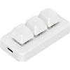 Goshyda Tastiera Mini Macro Meccanica, Interfaccia USB a 3 Tasti Mini Meccanica Scorciatoia Programmabile Keybpard con Retroilluminazione RGB Colorato, Tastiera Copia Incolla (Bianco)