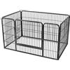 FEANDREA Recinto per Animali in Metallo, 122 x 80 x 70 cm, Grigio PPK04GY