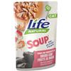 Life Natural Soup per Gatti da 60 gr Gusto Tonno con Gamberetti in Brodo con Frutti di Mare