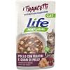 Life Natural Trancetti per Gatti in bst da 55 gr Gusto Pollo con Fegatini e Cuori di Pollo