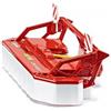 Siku 2461, Falciatrice frontale a dischi Kuhn, Metallo,Plastica, Rosso,Bianco, Compatibile con tutti i trattori gancio di traino anteriore