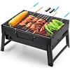 Uten Barbecue Portatile a Carbone, Mini Barbecue per 1-4 Persone, Griglia Pieghevole, L'acciaio Inossidabile Rinforzato è più Resistente, Barbecue da Tavolo, Giardino Terrazza Campeggio Picnic