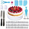 Uten Piatto Girevole per Torte, Uten Set di Utensili Decorazioni Torte Pasticceria, 62 Pezzi Kit Pasticceria Professionale con Spatole e Ugelli, Per Fare Torte, Decorare Pasticcini, Cottura al Forno
