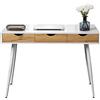 sogesfurniture Scrivania per computer Scrivania da studio con 3 cassetti PC Laptop Table Toilette Home Office White Table, 110x50x78, BHEU-GCBG1016