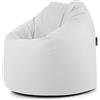 cab Pouf Finta Pelle Bianco 78x78 H.93 cm Sfoderabile Garanzia di Qualità e Confort prezzo Trasporto Gratis Sacco poltrona Interni ed Esterni