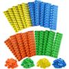 WMYCONGCONG 400 pezzi 1-100 etichette in plastica per animali animali per capra pecora maiale, blu, giallo, arancione, verde