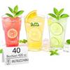 G.M. DISTRIBUZIONE 40 Bicchieri Cocktail da 420 ml, Lavabili, Trasparenti in PP, Infrangibili, Riutilizzabili, per Cocktail, Long Drink, Gin Tonic, Mojito, Aperol Spritz, Feste, Party, Made in Italy