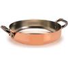 Baldassare Agnelli Pentole Agnelli ALCU110PI28 Tegame in Rame stagnato con un 2 maniglie inox e fondo Induzione, 28 cm