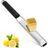Diboniur Grattugia Limone Scorza, Grattugia Manuale per Formaggio Parmigiano Agrumi Zenzero Cioccolato Frutta Secca, Acciaio Inossidabile, con Coperchio Protettivo e Spazzola per la Pulizia