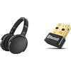 Sennheiser HD 450BT Wireless Headphones, with active noise cancellation, Black &