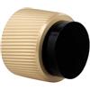 EVI Herrajes EVI Herraje | Fermaporta a parete di design - Zigrinato lineare - 28x28 mm - Ottone opaco - Gomma nera - Montaggio con adesivo e viti