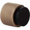 EVI Herrajes | Fermaporta a parete di design - Zigrinatura lineare - 28x28 mm - Pelle d'ottone - Montaggio adesivo e a vite