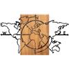 Wallity Elegante accessorio decorativo in legno, colore nero e noce, 118 x 3 x 70 cm, 50% legno (3 cm) e 50% metallo (1,5 mm), design unico per gli spazi moderni