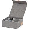 LOVE !T STORE !T LOVE IT STORE IT - Premium - Porta Orologi - Scatola orologi per 6 Orologi - Rivestimento in lino - 16,5x16,5x7cm