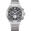 CITIZEN Cronografo Zenshin Senkei Eco-Drive Solar Super Titanium con cinturino in titanio e vetro zaffiro, Nero , Bracciale