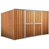 Notek Box in Acciaio Zincato Casetta da Giardino in Lamiera 3.45 x 1.86 m x h1.92 m - 98 kg - 6 Metri Quadri - Legno