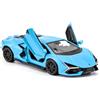 imtfzct Lamborghini Reventon giocattolo auto modello con funzione di ritiro, porta aperta, adatto per collezione e regalo per bambini (blu)